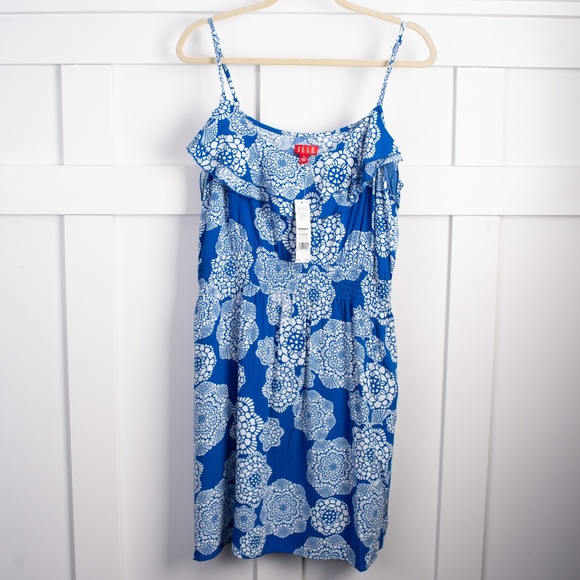 Elle Dresses & Skirts - Elle Blue Floral Dress NEW size XL